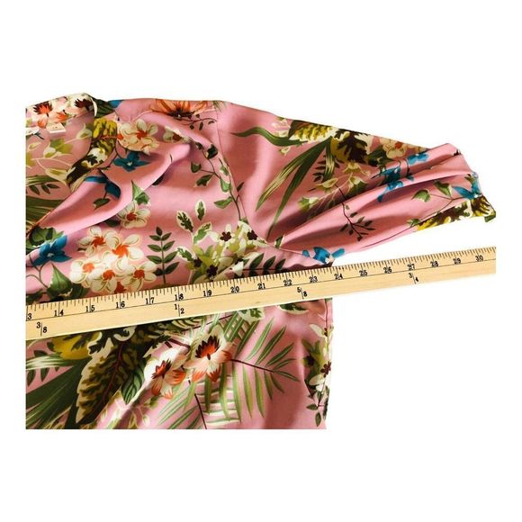 2226 Violet and Claire Women's Mauve Floral 3/4 Sleeve Blouse Top - Picture 7 of 7